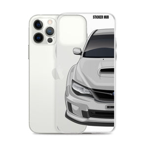 Silver 09-14 Subaru WRX STI - iPhone Case