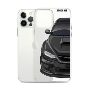 Black 09-14 Subaru WRX STI - iPhone Case