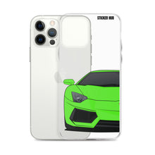 Load image into Gallery viewer, Green Lamborghini Aventadoor - iPhone Case