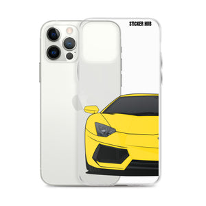 Yellow Lamborghini Aventadoor - iPhone Case