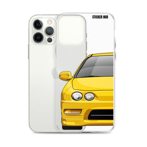 Yellow Acura Integra - iPhone Case