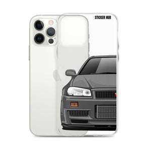 Gray R34 Nissan GTR - iPhone Case