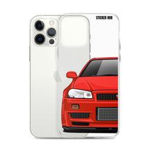 Load image into Gallery viewer, Red R34 Nissan GTR - iPhone Case