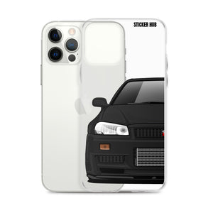 Black R34 Nissan GTR - iPhone Case