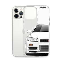 Load image into Gallery viewer, White R34 Nissan GTR - iPhone Case