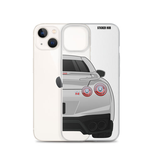 Silver R35 Nissan GTR - iPhone Case