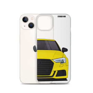 Yellow B9 Audi S3 - iPhone Case