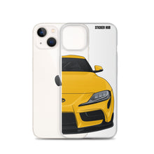 Load image into Gallery viewer, Yellow MKV Toyota Supra - iPhone Case