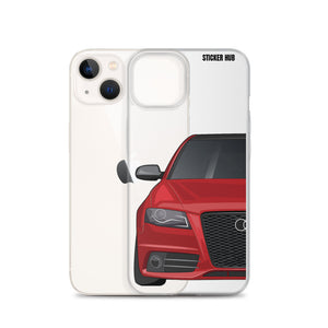 Brilliant Red B8 Audi S4 - iPhone Case