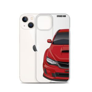 Red 09-14 Subaru WRX STI - iPhone Case