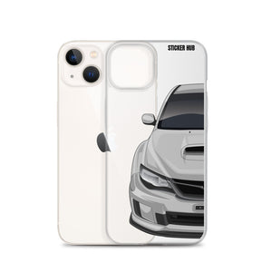 Silver 09-14 Subaru WRX STI - iPhone Case