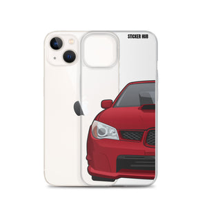 Garnet Red 06-07 Subaru WRX STI- iPhone Case