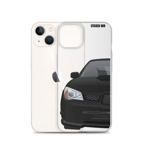 Black 06-07 Subaru WRX STI - iPhone Case