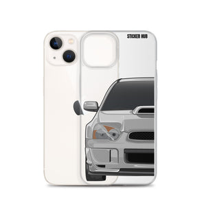 Silver 03-05 Subaru WRX STI - iPhone Case