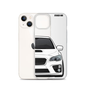 White 15-17 Subaru WRX STI - iPhone Case