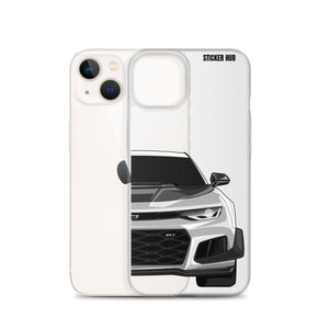 Silver 6th Gen Camaro ZL1 1LE - iPhone Case