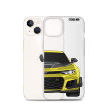 Load image into Gallery viewer, Yellow 6th Gen Camaro ZL1 1LE - iPhone Case