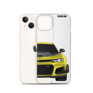 Yellow 6th Gen Camaro ZL1 1LE - iPhone Case