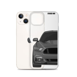 Gray 15-17 Mustang 5.0 - iPhone Case