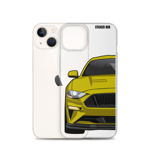 Yellow 18-21 Mustang 5.0 - iPhone Case