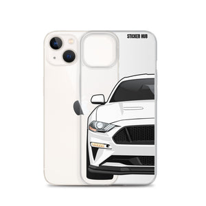 White 18-21 Mustang 5.0 - iPhone Case