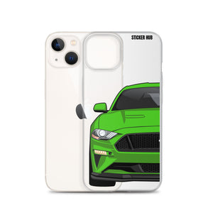 Green 18-21 Mustang 5.0 iPhone Case