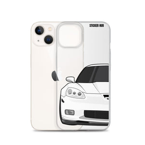 White C6 Corvette Z06 - iPhone Case