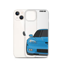 Load image into Gallery viewer, Jet Stream Blue C6 Corvette Z06 - iPhone Case