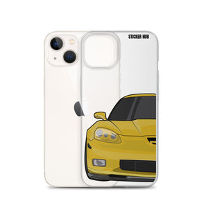 Velocity Yellow C6 Corvette Z06 - iPhone Case