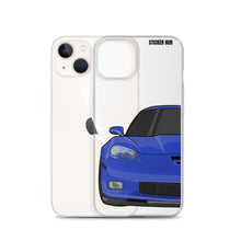 Load image into Gallery viewer, LeMans Blue C6 Corvette Z06 iPhone Case