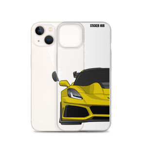 Yellow C7 Corvette Zr1 - iPhone Case