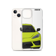 Load image into Gallery viewer, Accelerate Yellow C8 Corvette - iPhone Case