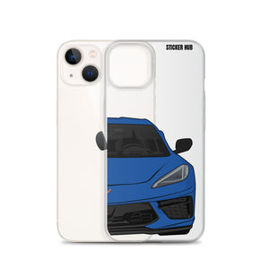 Elkhart Blue C8 Corvette - iPhone Case