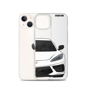 White C8 Corvette - iPhone Case