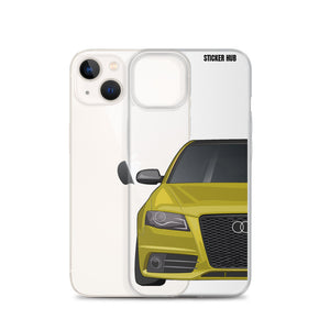 Yellow B8 Audi S4 - iPhone Case