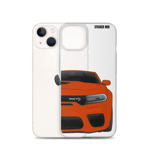 Orange Charger Hellcat (Widebody) - iPhone Case