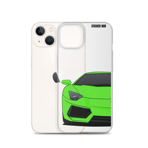 Green Lamborghini Aventadoor - iPhone Case