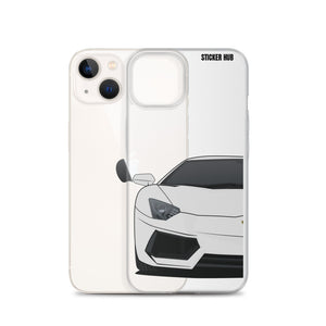 Silver Lamborghini Aventadoor - iPhone Case