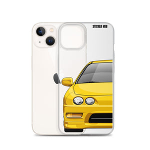 Yellow Acura Integra - iPhone Case