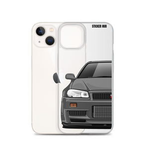 Gray R34 Nissan GTR - iPhone Case