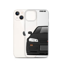 Load image into Gallery viewer, Black R34 Nissan GTR - iPhone Case