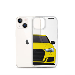 Yellow B9 Audi S3 - iPhone Case