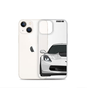 White C7 Corvette Z06 - iPhone Case