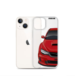 Red 09-14 Subaru WRX STI - iPhone Case