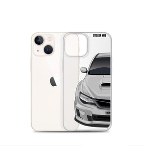 Silver 09-14 Subaru WRX STI - iPhone Case