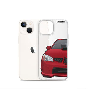 Garnet Red 06-07 Subaru WRX STI- iPhone Case