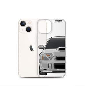 Silver 03-05 Subaru WRX STI - iPhone Case