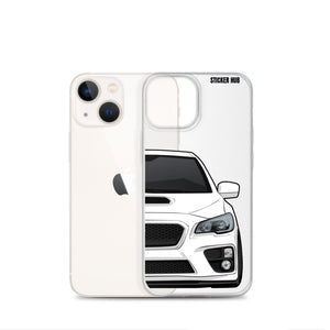 White 15-17 Subaru WRX STI - iPhone Case