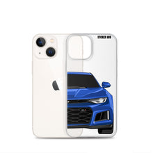 Load image into Gallery viewer, Hyper Blue 6th Gen Camaro ZL1 - iPhone Case