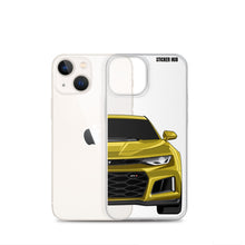 Load image into Gallery viewer, Yellow 6th Gen Camaro ZL1 - iPhone Case